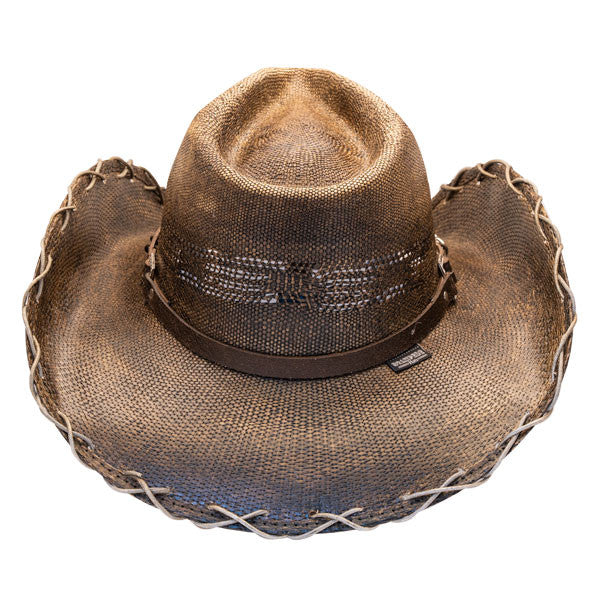 Stampede Hats - Black Stained Cowboy Hat with Chain Band - Image 6