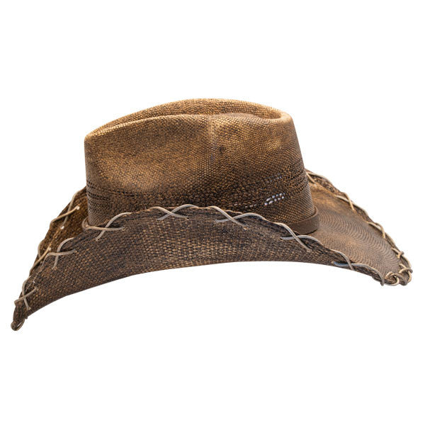 Stampede Hats - Black Stained Cowboy Hat with Chain Band - Image 3