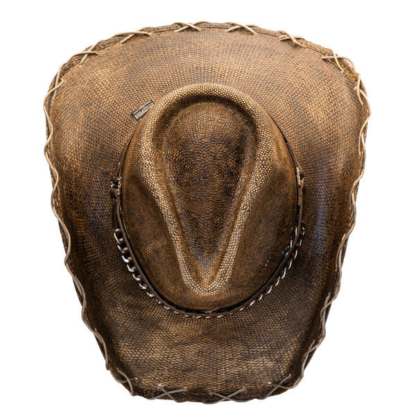 Stampede Hats - Black Stained Cowboy Hat with Chain Band - Image 7